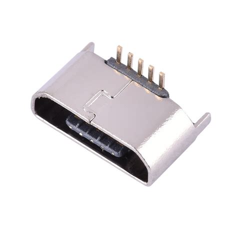 Degrees Vertical Mount Smd Pin Micro Mini Usb Connector Female