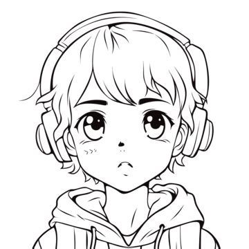 cool anime outline png transparent images   vector files