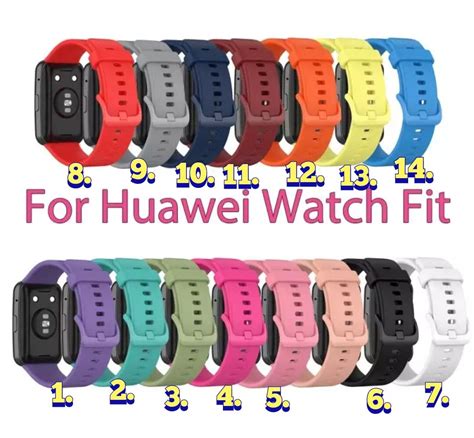 Huawei Watch Fit Silicone Sport Watch Band Band Strap Bracelet Etsy Uk