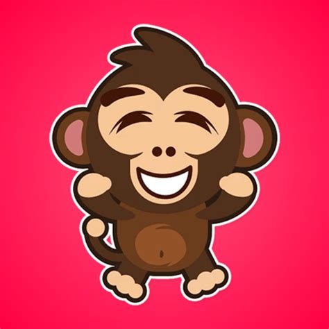 Little Funny Monkey Stickers By Anton Vasilyev