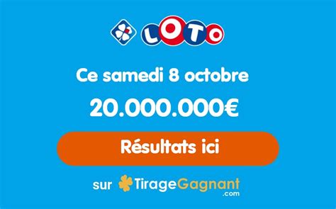 Résultat Loto FDJ ce samedi 08 octobre 2022 rapport de gains