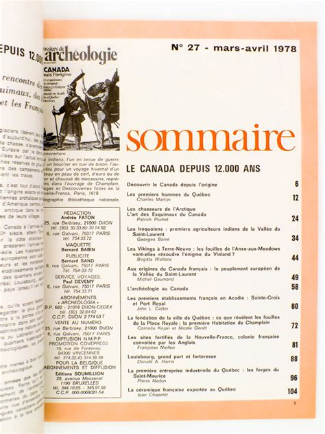 Les dossiers de l Archéologie revue n 26 à 31 année 1978