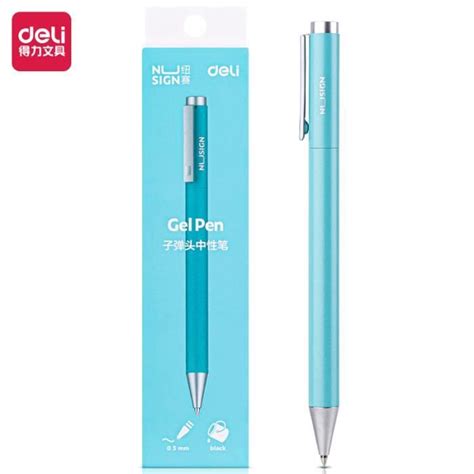 Stylo1deli Blue Pen Stylo à Encre Gel En Métal Nusign Avec Recharges