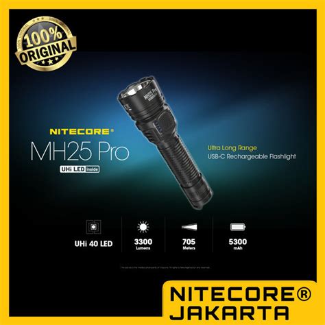 Jual Nitecore Mh Pro Long Throw Usb C Rechargeable Flashlight