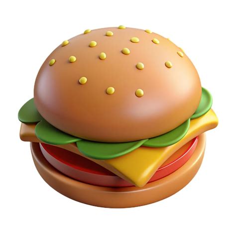 Premium Vector D Burger Illustration