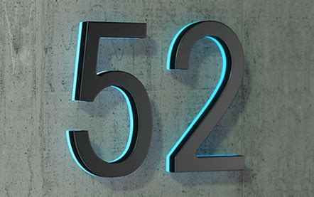 Lighted Inch House Numbers Luxello Backlit Led