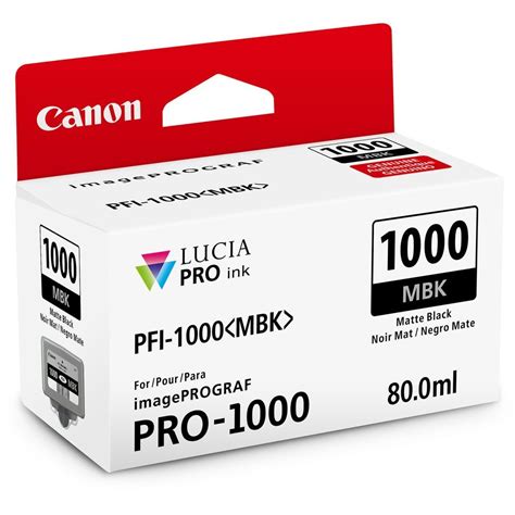 CANON PRO 1000 80ML MATTE BLACK INK PFI1000PBK