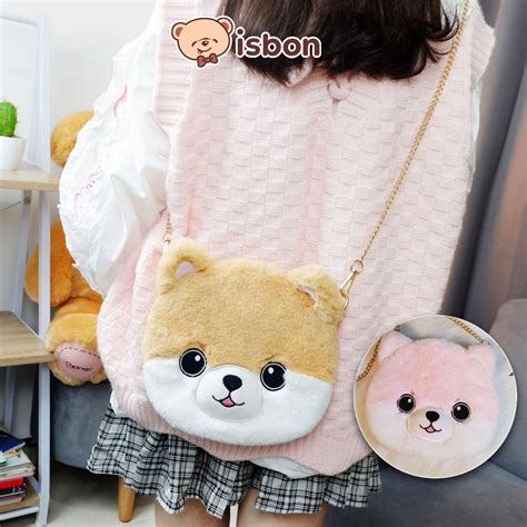 Jual Istana Boneka Tas Selempang Kepala Shiba Sling Bag Lucu Bahan