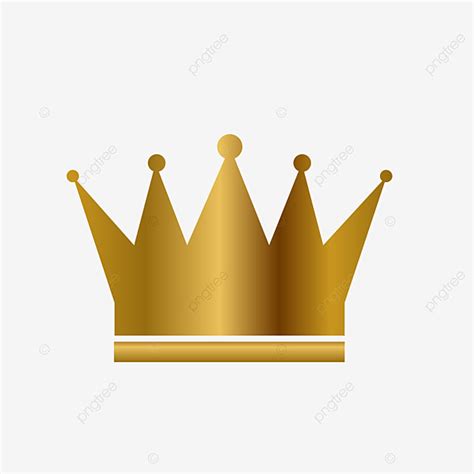 Golden Crown Vector PNG Images Flat Golden Crown Design Golden Crown