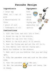 Pancake Recipe English Esl Worksheets Pdf Doc Off