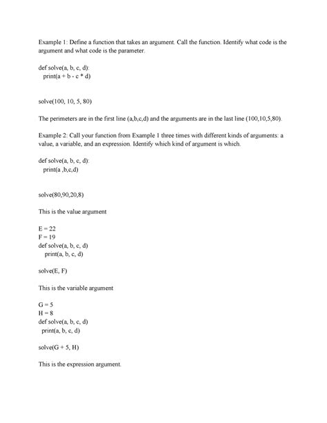 Cs Discussion Assignment Unit Example Define A Function That