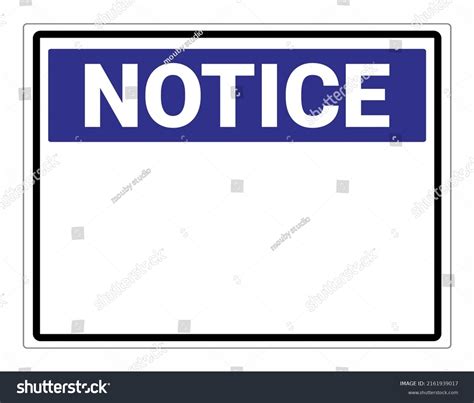 Notice Sign Blank Sign Isolated On Stock Vector (Royalty Free ...