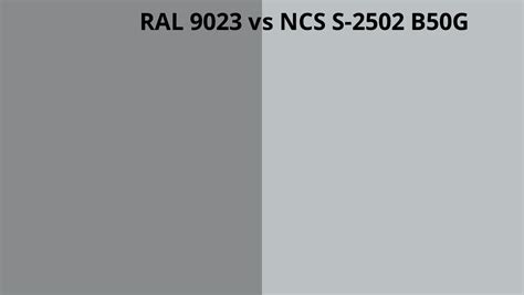 Ral 9023 Vs Ncs S 2502 B50g Ral Colour Chart Uk