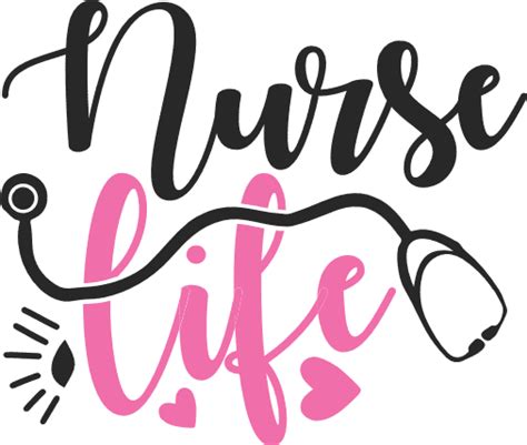 Nurse Life Stethoscope Medic Free Svg File Svg Heart