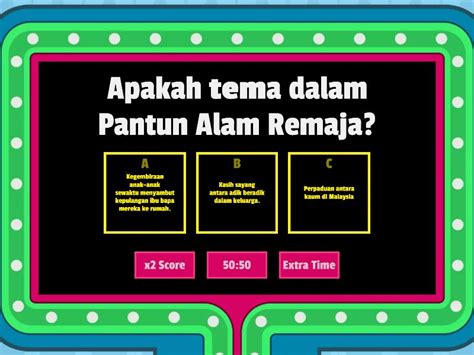 Pantun Alam Remaja Tingkatan 2 Gameshow Quiz