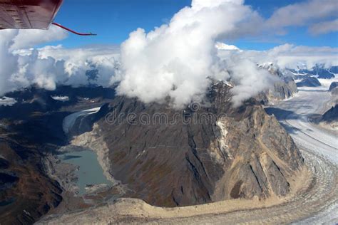 Denali National Park Alaska Photographed From An Airplane Stock Image