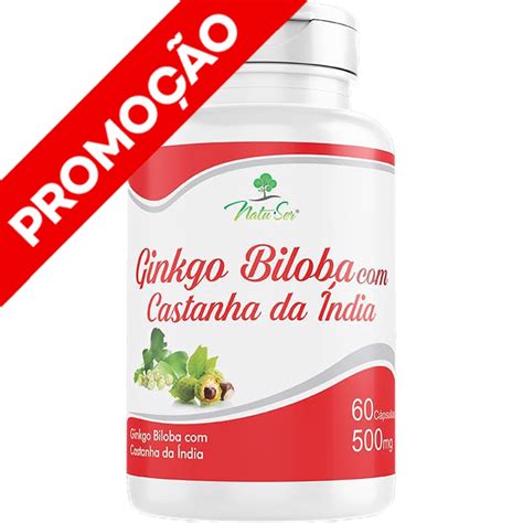 Ginkgo Biloba Castanha Da Índia 60 Cápsulas 500mg Natuser