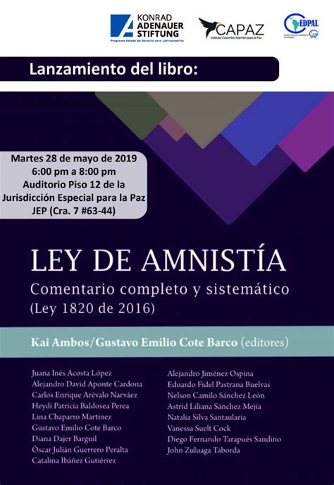 Capaz Presentación Del Libro Sobre Ley De Amnistía