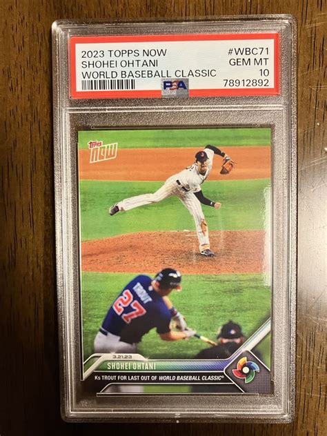 Yahoo オークション PSA 10 Topps now WBC 大谷翔平 トラウト 名場面