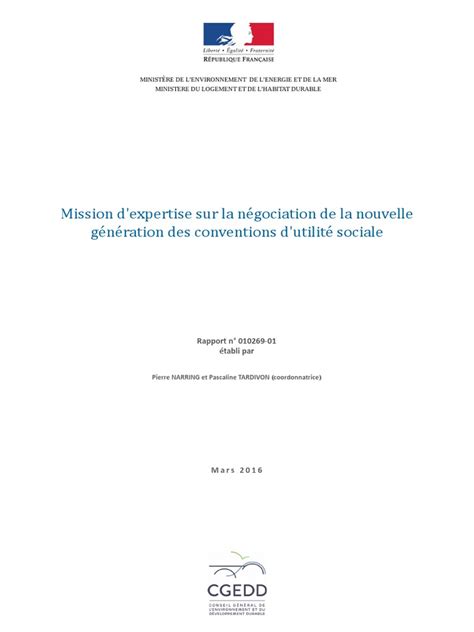 Pdf Mission D Expertise Sur La N Gociation De La Nouvelle G N Ration