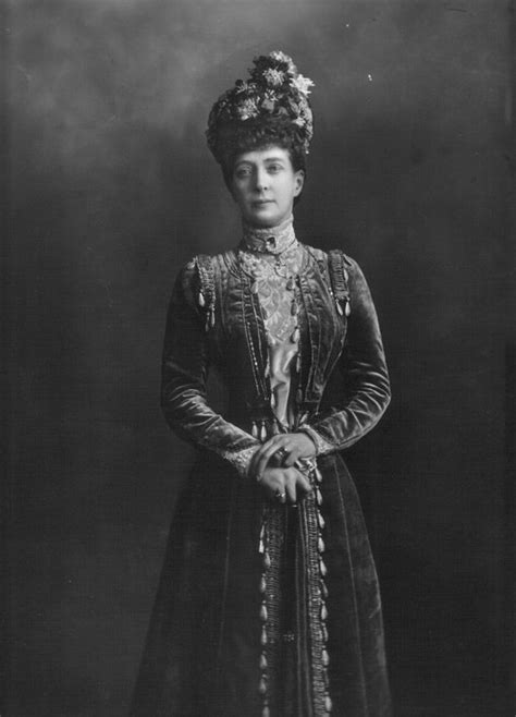 Queen Alexandra Wearing A Velvet Coat Queen Alexandra Princess