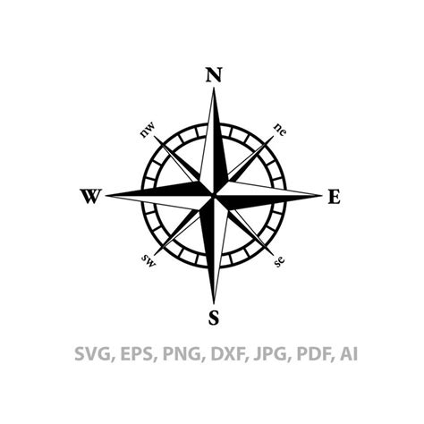 Compass Star Svg Compass Rose Svg Nautical Compass Star Off Road