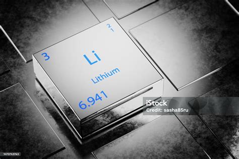 3d Illustration Of Lithium As An Element Of The Periodic Table Lithium ...