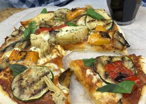 Pizza Verdure Grigliate Vegetarisch Lekker Tafelen