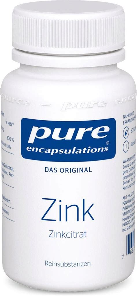 Pure Encapsulations Cynk Cytrynian Cynku 60 Kaps Opinie I Ceny Na