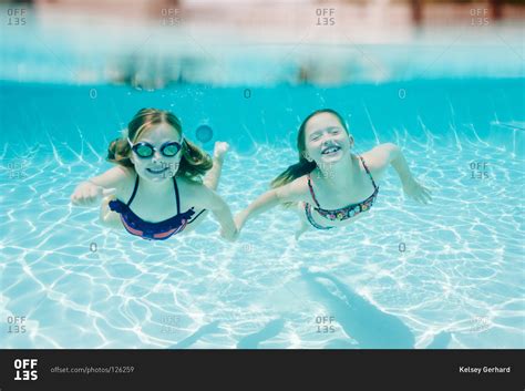 Girls Swimming Together