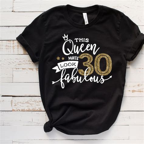 30th Birthday Tshirt 30 And Fabulous Tshirt 30th Birthday Etsy