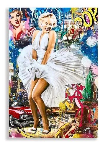 Canvas Mega Cuadro Decorativo Marilyn Monroe X Color Marilyn