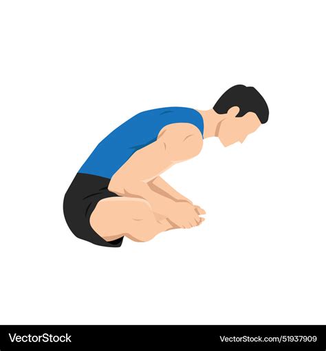 Man Doing Bound Angle Pose Buddha Konasana Vector Image