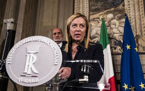 La Post Fasciste Giorgia Meloni Chef Du Gouvernement Italien Une