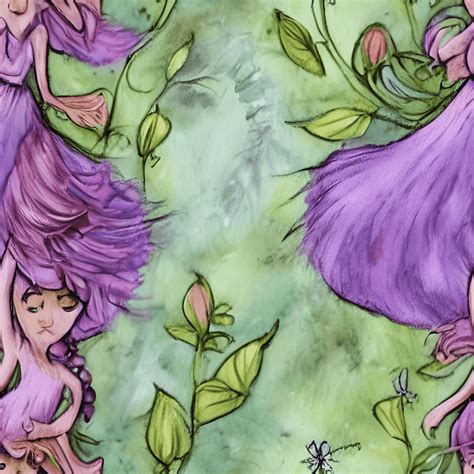 Beautiful Flowers And Fairies Watercolor Graphic Creative Fabrica