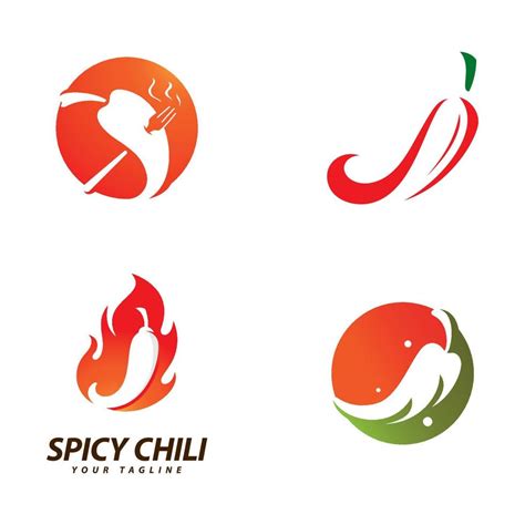 Chili Logo Vector Spicy Food Symbol Template 7258408 Vector Art At Vecteezy