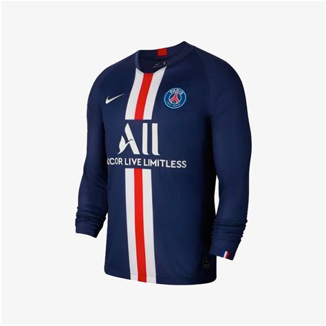 Paris Saint Germain Stadium Long Sleeve Jersey Home Mens Nikys Sports