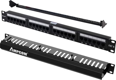 Amazon AMPCOM Premium Series CAT6 24 Ports Patch Panel Rack Mount