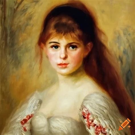 Portrait Of Jeanne Samary By Renoir On Craiyon