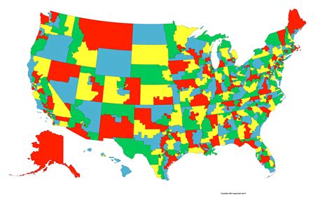 4 Color Map Of Us Congressional Districts R 4colormaps