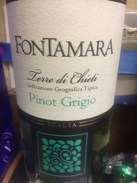 2018 Fontamara Pinot Grigio Italy Abruzzi Terre Di Chieti IGT