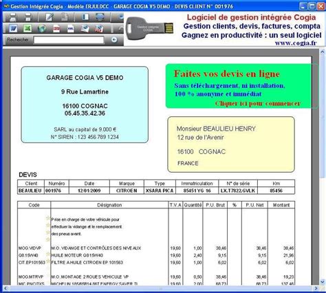 Exemple De Devis Reparation Voiture