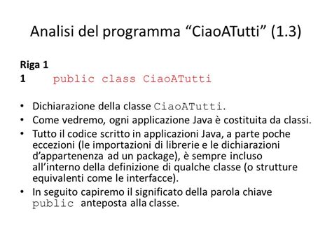 Programmazione Object Oriented Le Basi Del Linguaggio Ppt Scaricare