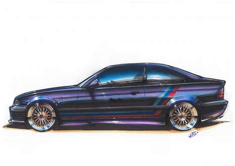 Bmw M3 E36 Marker Sketch Bmw E36 Bmw Art Cars