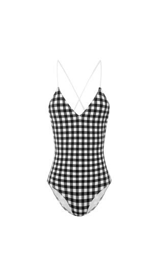 Gingham Laced Back One Piece Ephemera Swimwear