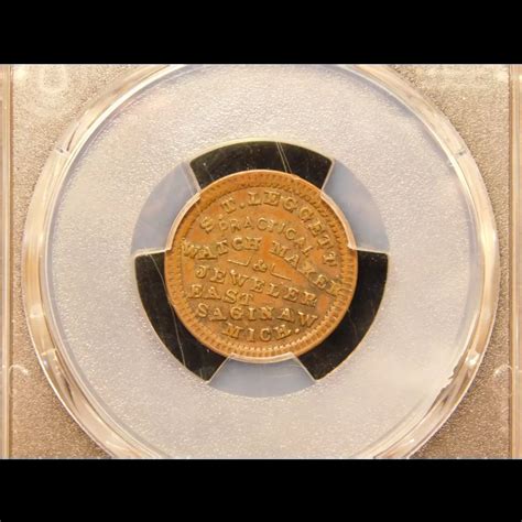 Pvt Tokens Civil War Tokens Michigan Pcgs Xf Bn F C A