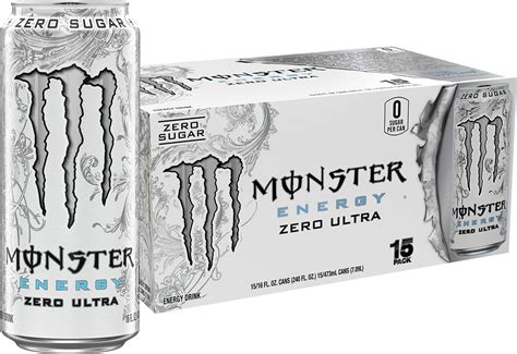 Monster Energy Zero Ultra Sugar Free Energy Drink 16 Ounce Pack Of