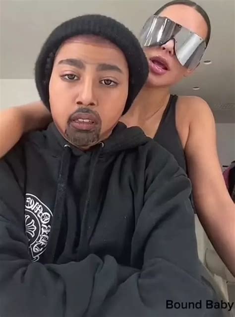 North West Transforms Into Dad Kanye In Tiktok Clip With Mum Kim