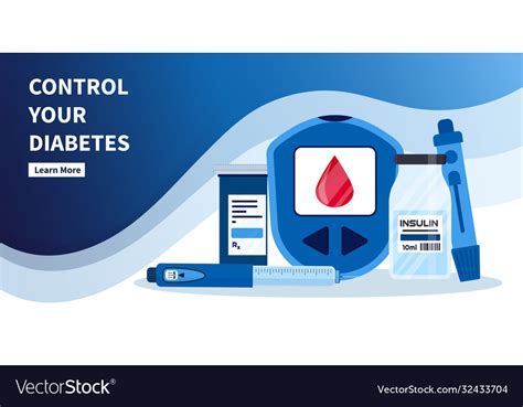 Diabetes Flat Infographic Elements Set Royalty Free Vector