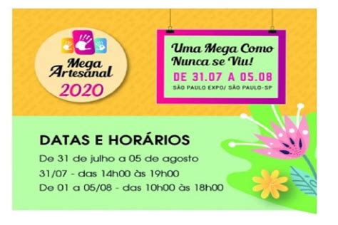 Ingressos disponíveis para o Mega Artesanal 2020